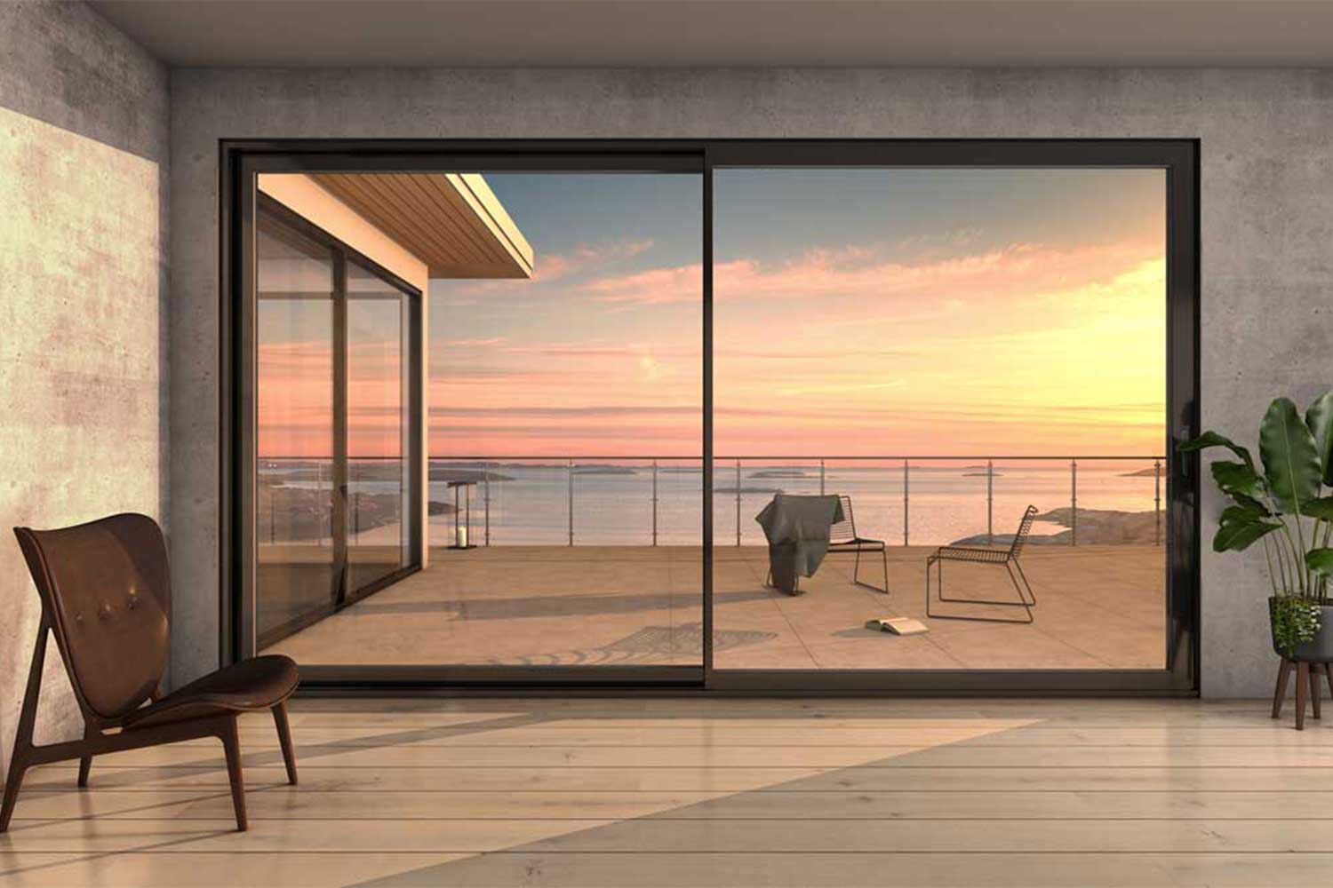 Modernt hus med fin utsikt